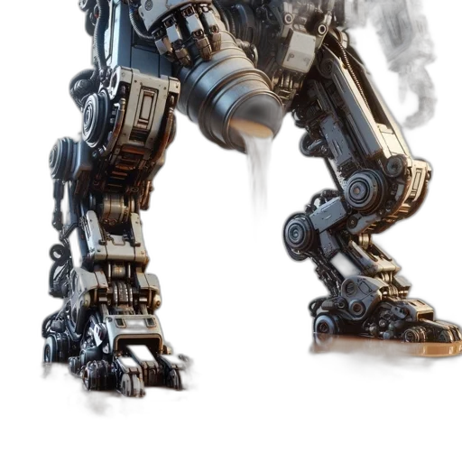 robot, weapon, concept art, 3d render transparent PNG cut-out