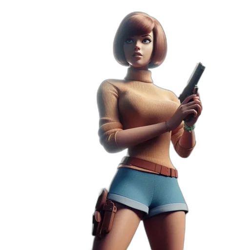 weapon, staff, jacket, dress transparent PNG cut-out