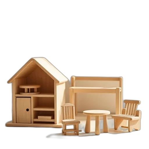 furniture, 3d render, concept art, wooden transparent PNG cut-out