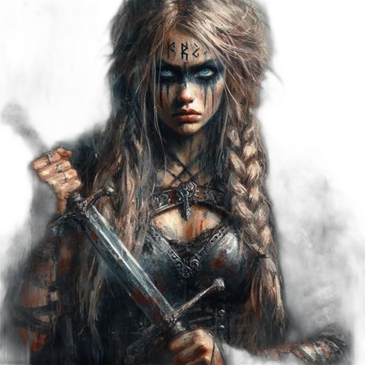weapon, hair, sword, staff transparent PNG cut-out