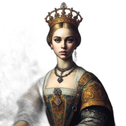 crown, jewelry, dress, photorealistic transparent PNG cut-out