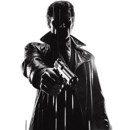 jacket, mask, weapon, face transparent PNG cut-out