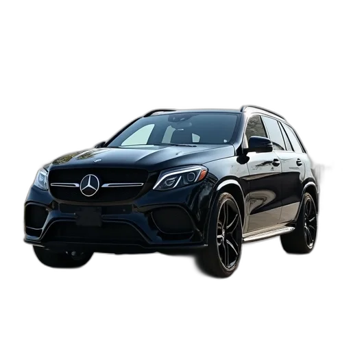 car, 3d render, photorealistic, black transparent PNG cut-out