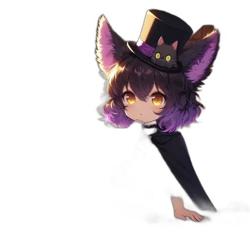 staff, hat, creature, animal transparent PNG cut-out