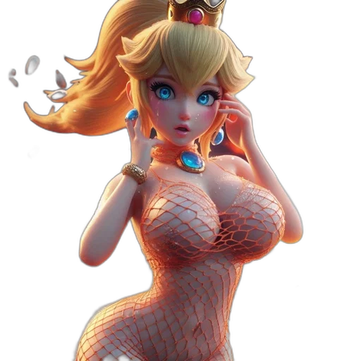 dress, crown, concept art, 3d render transparent PNG cut-out