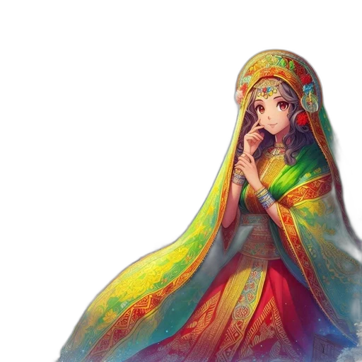 dress, fantasy art, concept art, watercolor transparent PNG cut-out