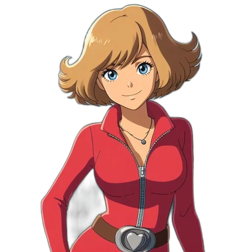 jacket, dress, staff, hair transparent PNG cut-out