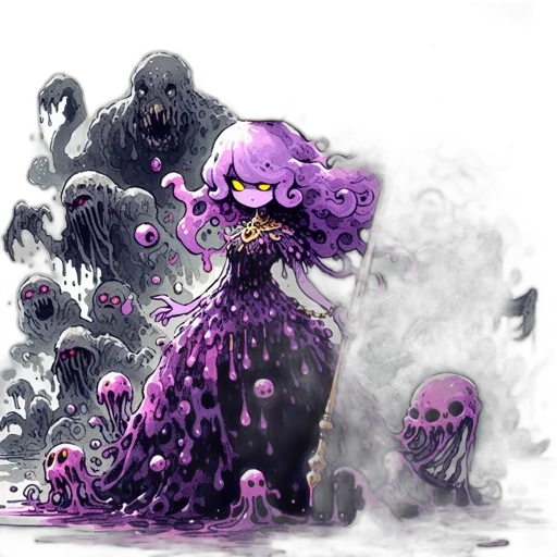 creature, dress, crown, hair transparent PNG cut-out