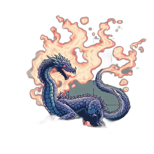 dragon, creature, staff, animal transparent PNG cut-out