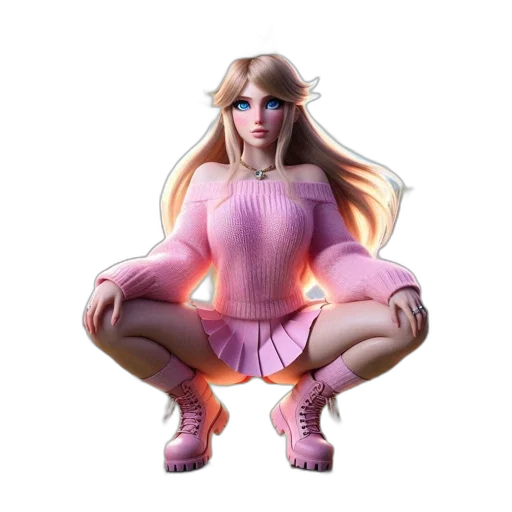 dress, creature, 3d render, concept art transparent PNG cut-out