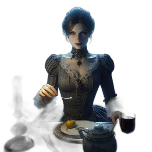 food, dress, staff, jewelry transparent PNG cut-out