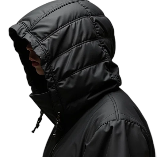 jacket, cyberpunk, hoodie, features transparent PNG cut-out