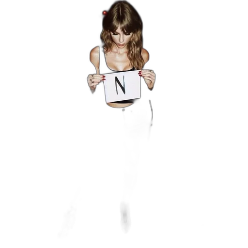 dress, hair, jewelry, staff transparent PNG cut-out