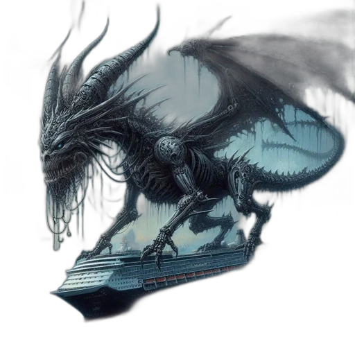dragon, creature, weapon, sword transparent PNG cut-out