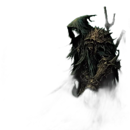 creature, mask, dragon, staff transparent PNG cut-out