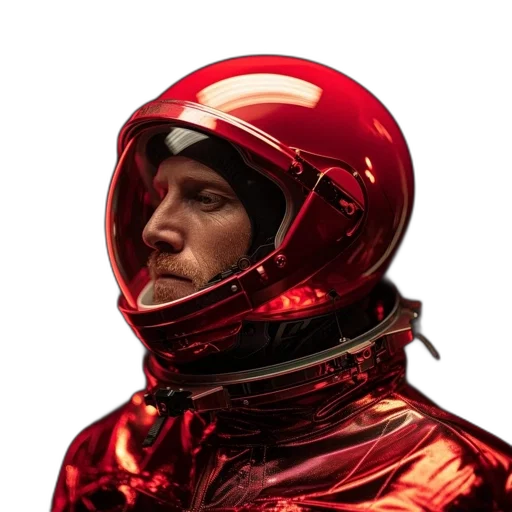 jacket, face, concept art, outer space transparent PNG cut-out