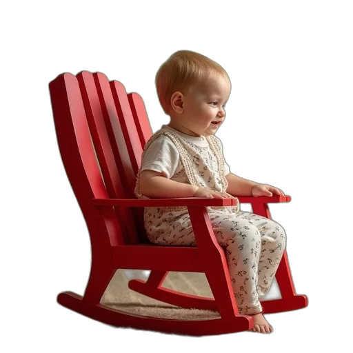 furniture, 3d render, photorealistic, red transparent PNG cut-out