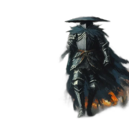 dragon, jacket, mask, sword transparent PNG cut-out