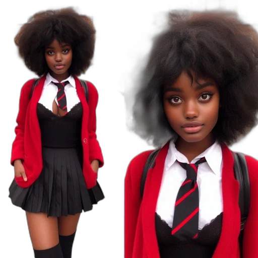 jacket, hair, red, young transparent PNG cut-out