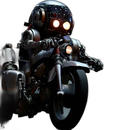 robot, weapon, concept art, 3d render transparent PNG cut-out