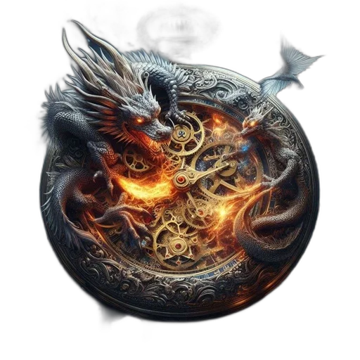 dragon, staff, mask, weapon transparent PNG cut-out