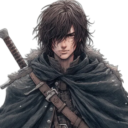 sword, weapon, face, fantasy art transparent PNG cut-out