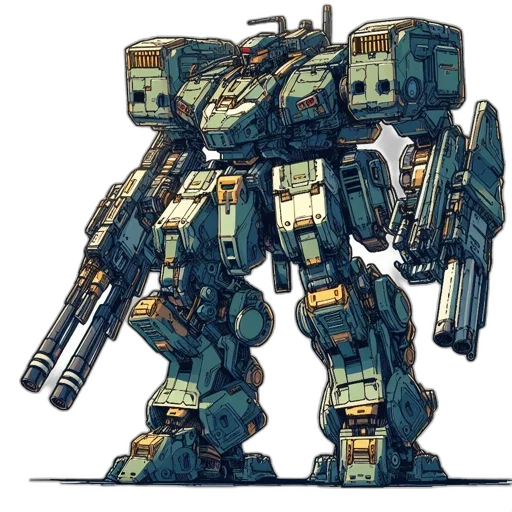 robot, weapon, concept art, watercolor transparent PNG cut-out