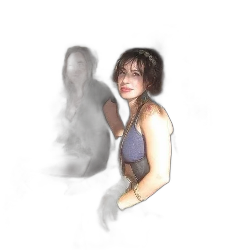 face, dress, jewelry, staff transparent PNG cut-out