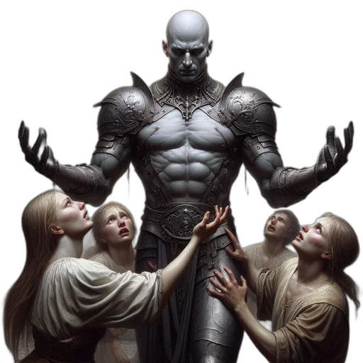 concept art, fantasy art, comic book art, dark transparent PNG cut-out