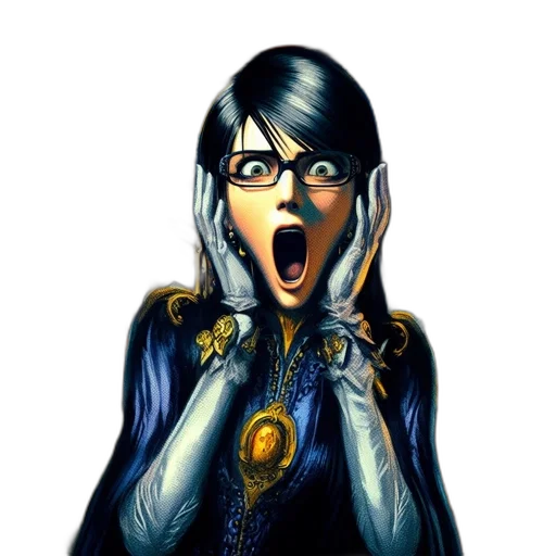 face, comic book art, concept art, 3d render transparent PNG cut-out