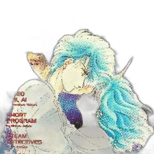 jacket, staff, jewelry, hair transparent PNG cut-out