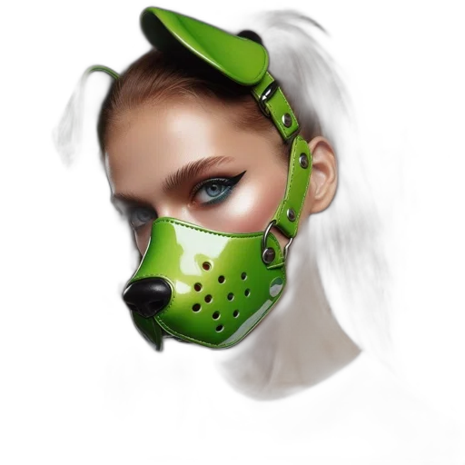 mask, face, creature, cyberpunk transparent PNG cut-out