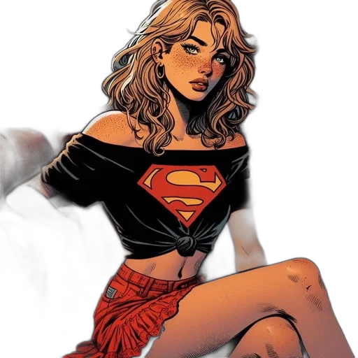 comic book art, concept art, cartoon, young transparent PNG cut-out