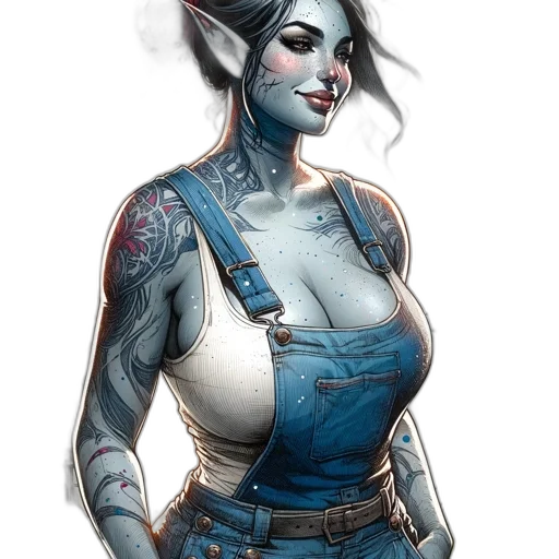 comic book art, fantasy art, concept art, watercolor transparent PNG cut-out