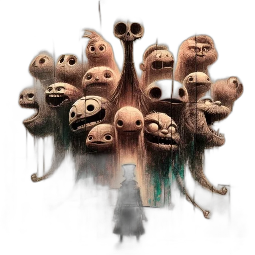 mask, tree, staff, face transparent PNG cut-out