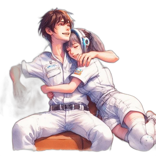 concept art, anime, watercolor, pixel art transparent PNG cut-out
