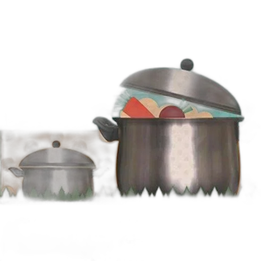food, robot, 3d render, concept art transparent PNG cut-out
