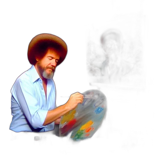 hat, robot, staff, hair transparent PNG cut-out