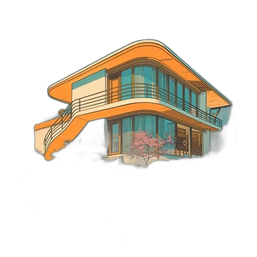building, furniture, 3d render, concept art transparent PNG cut-out