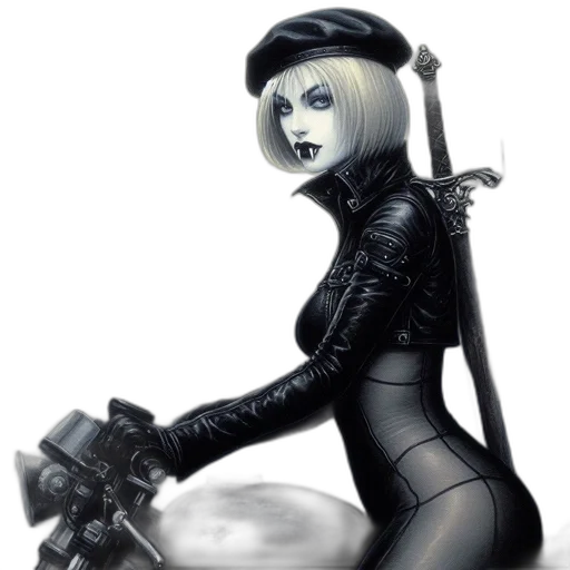 robot, staff, weapon, comic book art transparent PNG cut-out