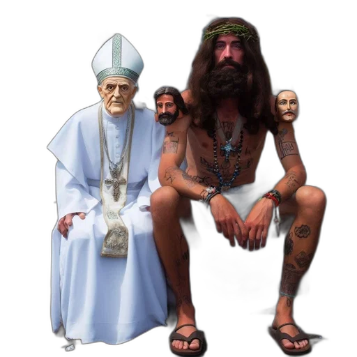 concept art, two, individuals, sit transparent PNG cut-out