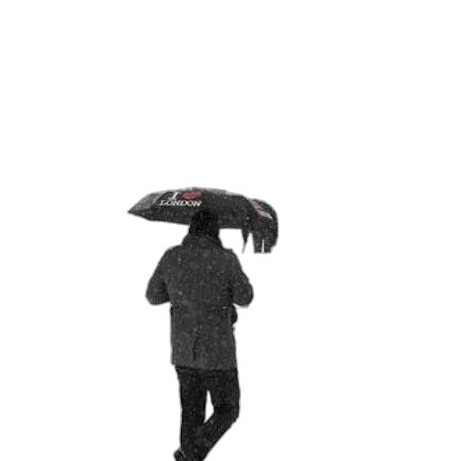 umbrella, hat, jacket, staff transparent PNG cut-out