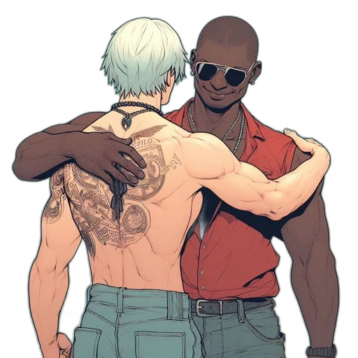 jacket, comic book art, concept art, cyberpunk transparent PNG cut-out
