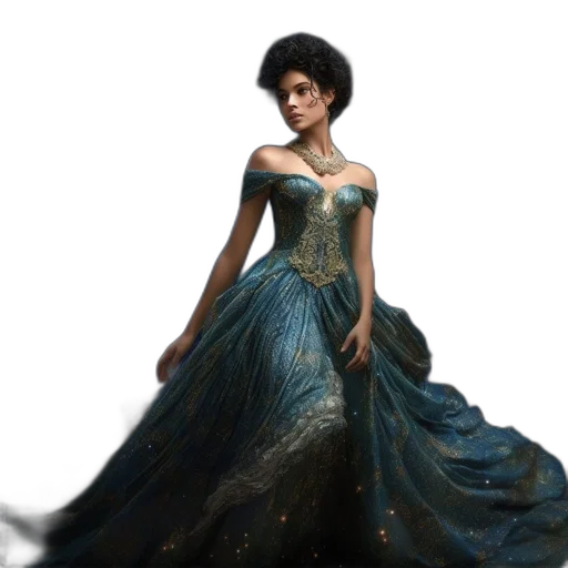 dress, crown, fantasy art, concept art transparent PNG cut-out