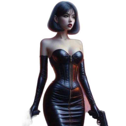 dress, concept art, comic book art, fantasy art transparent PNG cut-out