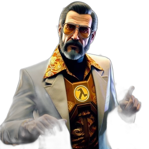 jacket, staff, concept art, 3d render transparent PNG cut-out