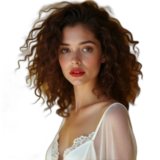 dress, jewelry, hair, face transparent PNG cut-out