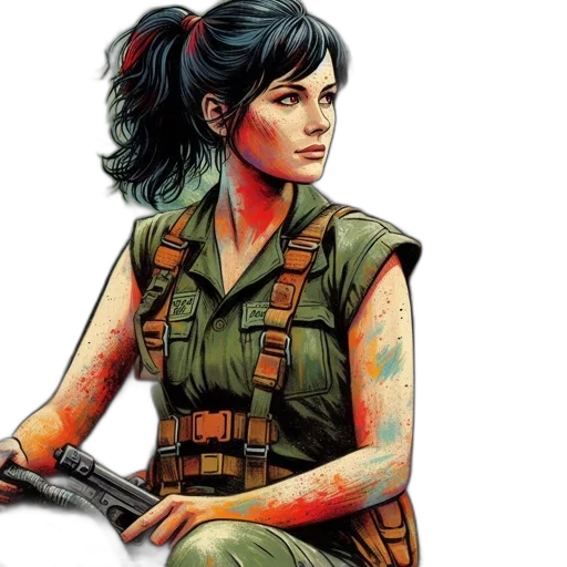 comic book art, concept art, fantasy art, photorealistic transparent PNG cut-out