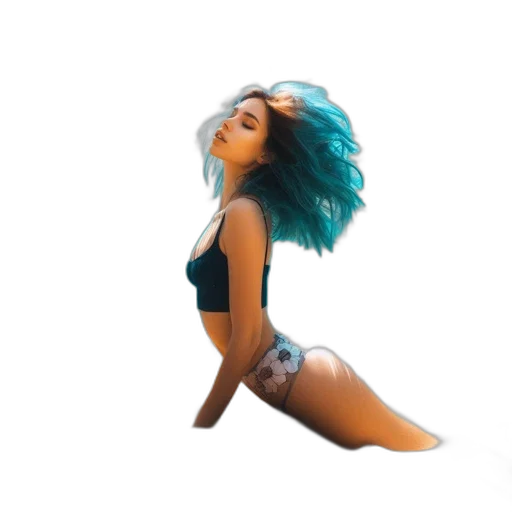 hair, creature, dress, concept art transparent PNG cut-out