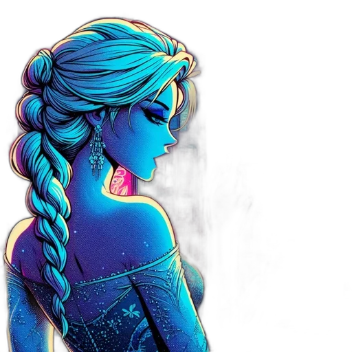 dress, comic book art, fantasy art, concept art transparent PNG cut-out